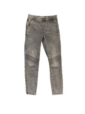 Denizen Levis jeans pull on biker acid wash grey stretch denim pockets small